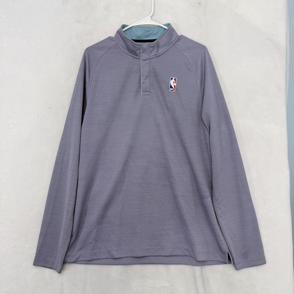 Rhone 1/4 Snap Pullover Mens L Purple Golf Performance NBA Logo Embroidered